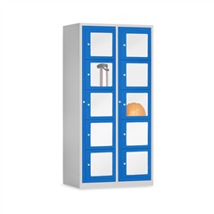 Fächerschrank mit Sichtfenster und Zentraltüre